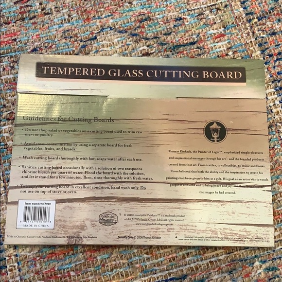 Thomas Kinkade Tempered Glass Cutting Board - Picture 7 of 11